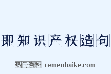 即知识产权造句是什么意思的图片